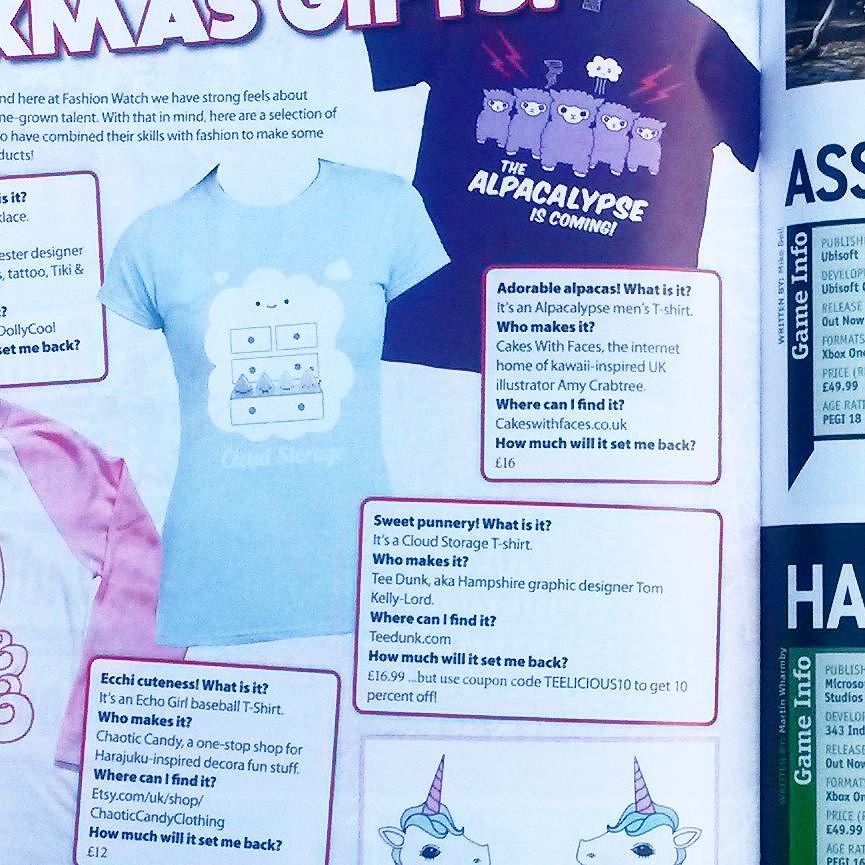 TeeDunk's tweet photo. Our Cloud Storage tee was featured in #mym #magazine today ☺ Big thanks to @saoirsemc and … https://t.co/1MZjBPYc3I https://t.co/BpAa4kMKJS