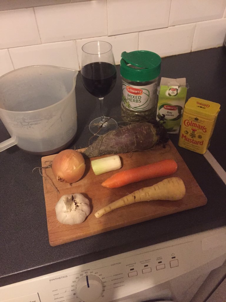 StudentCook2's tweet photo. Bought and cooked beetroot for the first time:
Beetroot and parsnip stew with polenta  
#studentcook #Foodie #veggie https://t.co/n2dnE6idWA