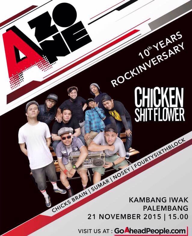 Sabtu besok <a href="/CSFofficial/">CHICKEN SHIT FLOWER</a> #10thyearsrockinversary di KIF Park - Palembang
