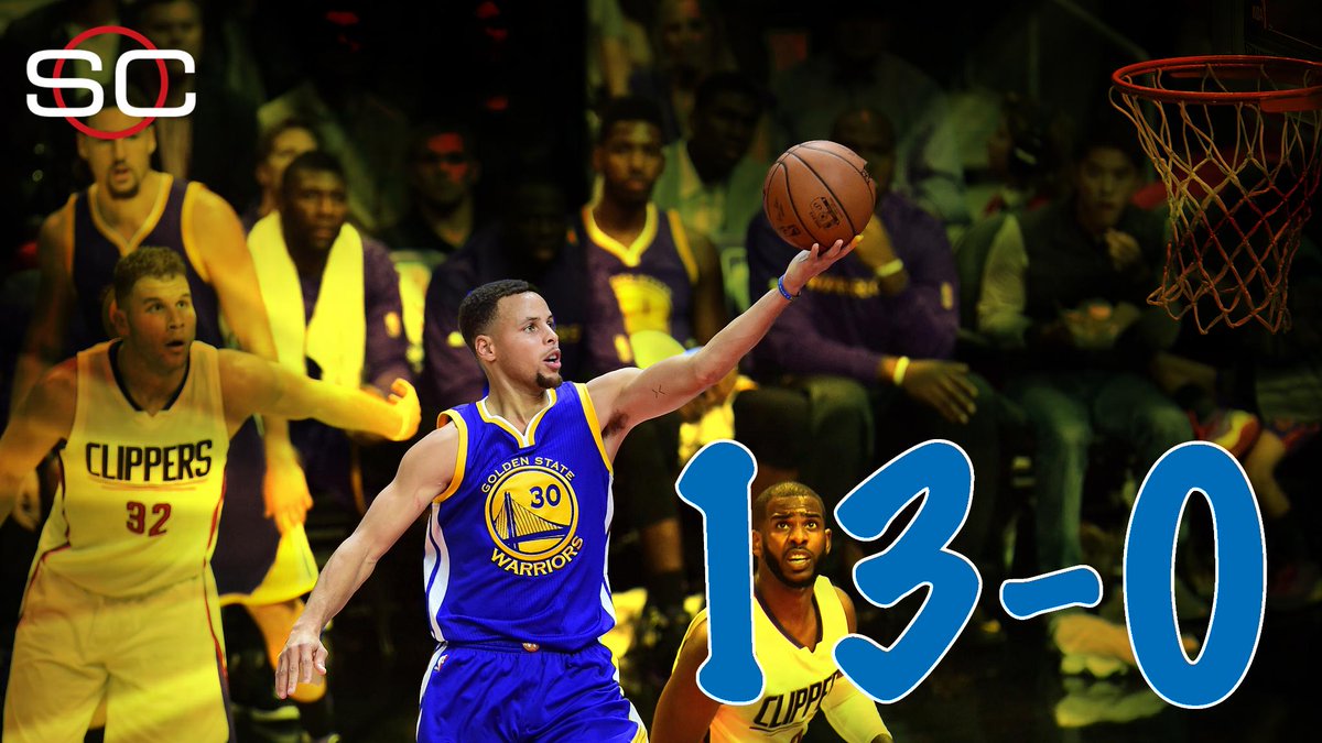 SportsCenter's tweet image. STILL UNDEFEATED! Steph Curry drops 40 Pts as Warriors stage epic comeback, beat Clippers 124-117 to stay perfect.