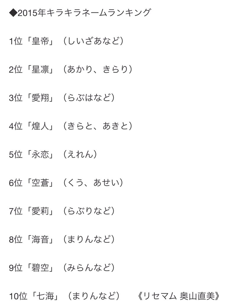 ツクヨミ 星ドラ Pino No Twitter ゲームとは関係ありませんが 15年キラキラネーム ランキングが出ました 名前 って 誰からも呼びやすく 両親が名前の由来を子供に説明できることが大切なような T Co Hengaedugp