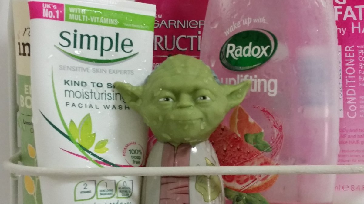 First_OfHerName's tweet image. Refreshing. I am. 
#Yoda #StarWars 
#bathtimeessentials