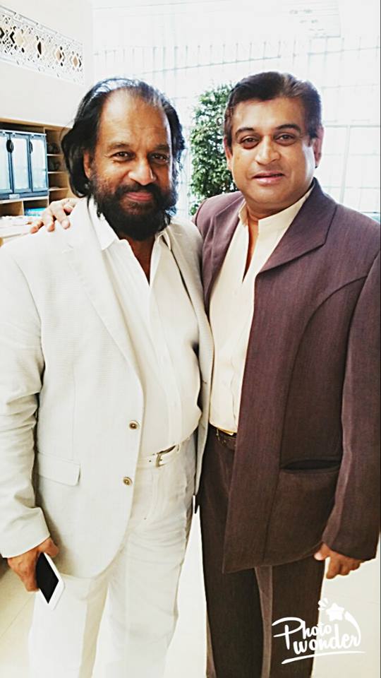 At Kolkata international airport with the "Legendary singer a great artist #Yesudas