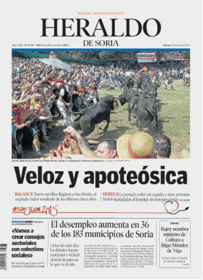 e_snde's tweet photo. El diario de hasta 15.000 ejemplares mejor diseñado es @heraldosoria #pequeñoperomatón #ÑH12 https://t.co/m1vNKbsUsE