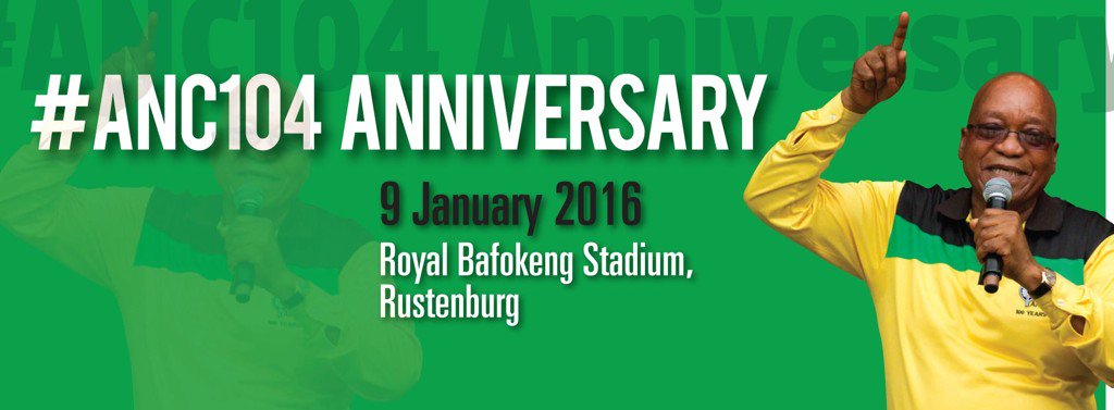 MYANC's tweet photo. January 8, 2016 will mark the 104th year since the formation of the #ANC on the 8th January 1912 in Manguang #ANC104 https://t.co/uiXeOogaE1