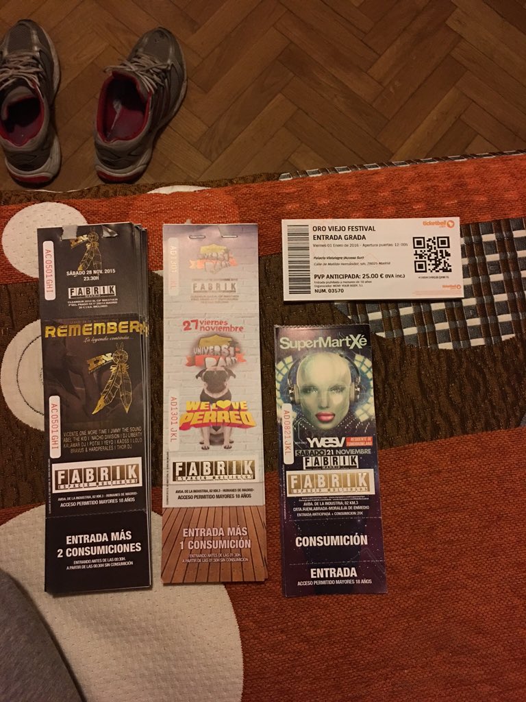 ListaAlvaroDiaz's tweet photo. Entradas #FABRIK
21/11 Supermartxé 20€
27/11 Universiparty 15€
28/11 Remember 20€
1/1/16 Oroviejo 25€

695055082 📲 https://t.co/AUOGcQs9Fv