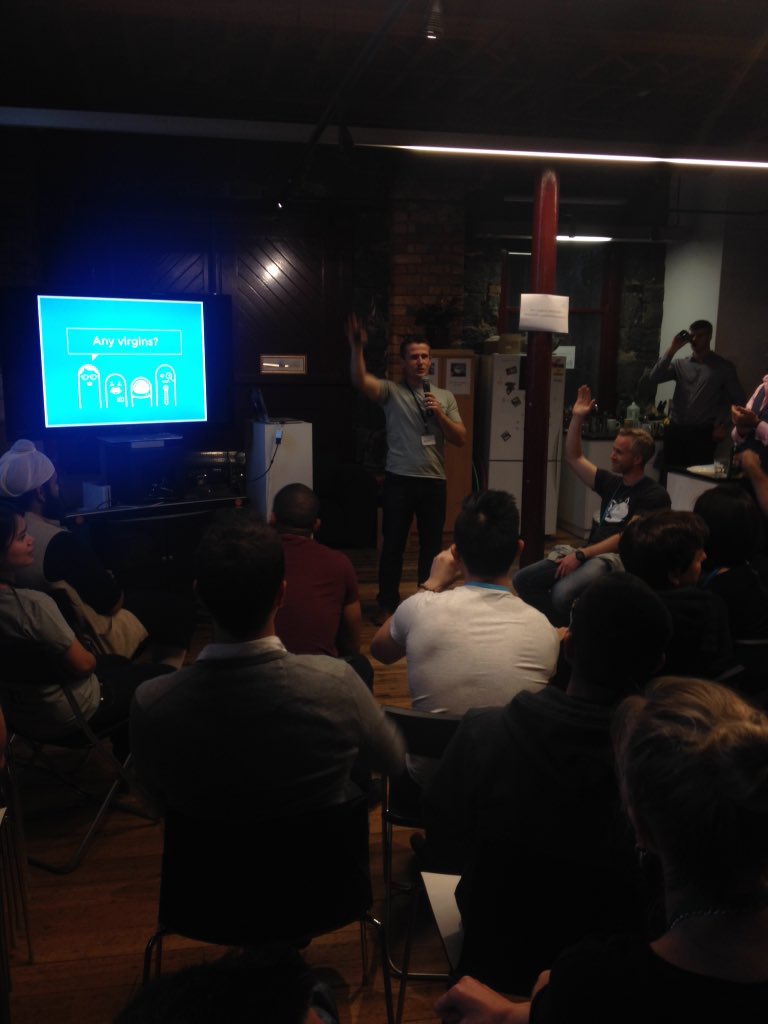 AustraliaSW's tweet photo. Three cheers for Facilitator Extraordinaire @AaronBirkby bringing up his 20th @StartupWeekend at #SWMelb this w/e https://t.co/GS0pzzEep1