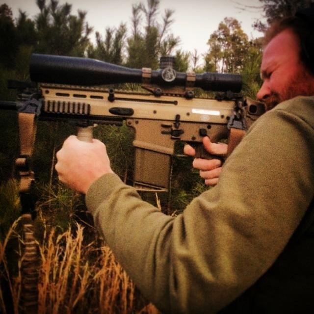 My favorite pic I took of #TommyHanson at our ranch: @DragonsToilet <- was a great day shooting at our Range w/him