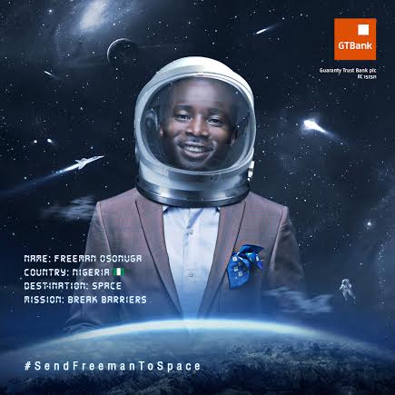 ayojonah's tweet photo. Help @freeman_osonuga win that seat to space by retweeting his last tweet. #SendFreemanToSpace https://t.co/ICDqzOq5Gd