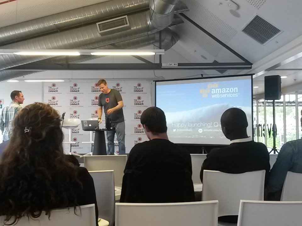 ClearwoodICT's tweet photo. #thudfest #THUDfest15 @amazon @smneedham #AWS How to Build a Web Startup: very cool presentation, exciting ideas https://t.co/XqycxOaAf6