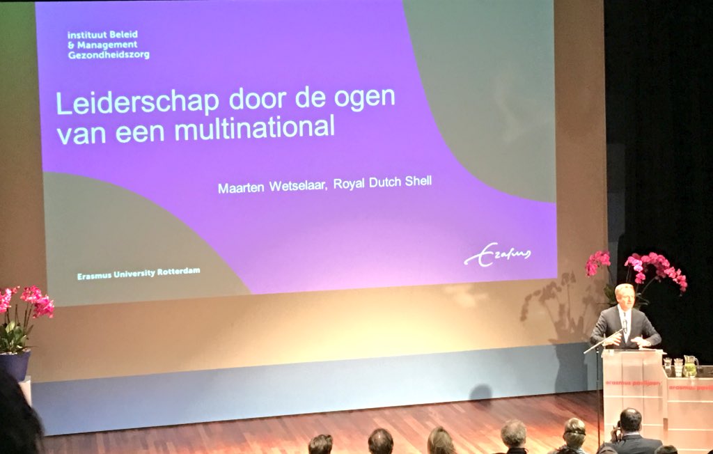 Talk by #MaartenWetselaar @Shell about leadership, learnings and huge transitions in energy   #medischleiderschap