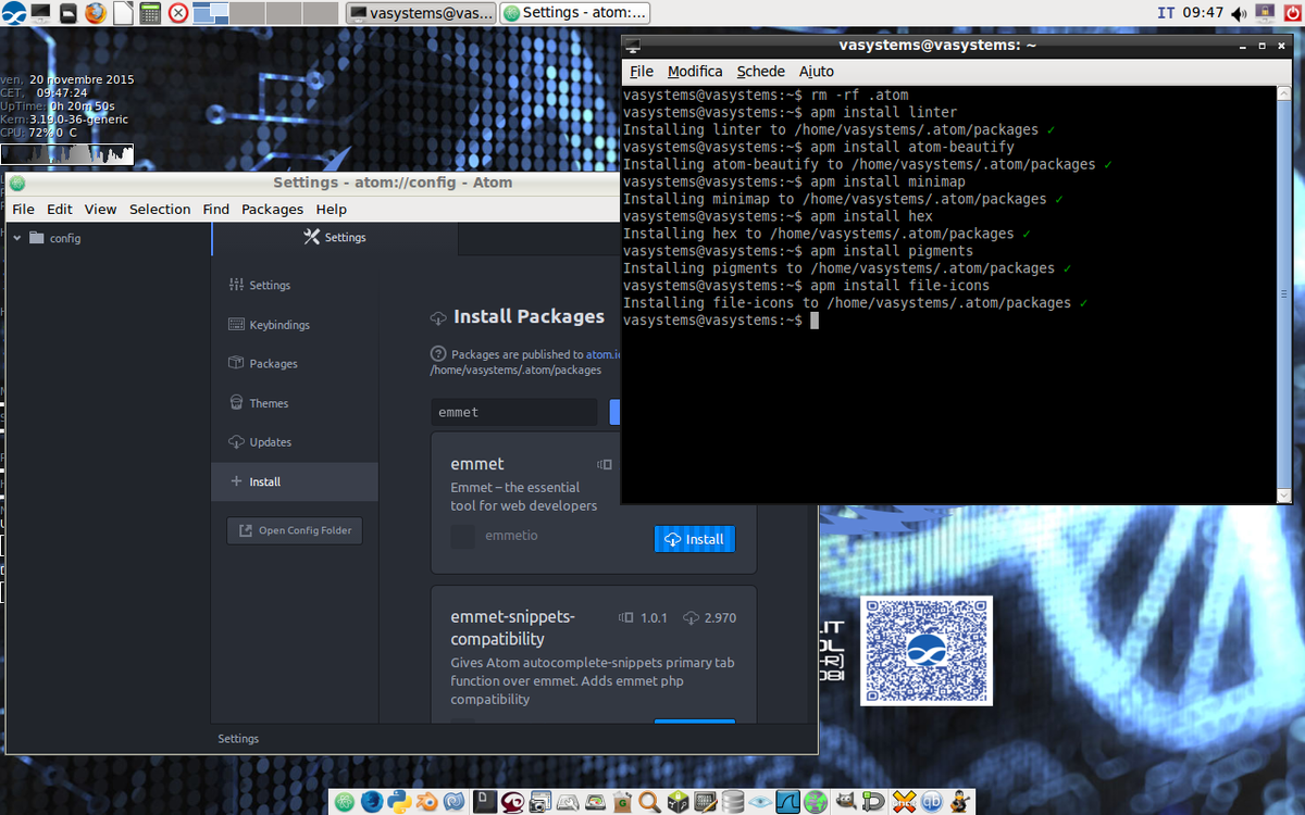 cr1s1um's tweet image. #vaSystems My favorite @AtomEditor #atom packages #linter #emmet #atombeautify #minimap #hex #pigments #fileicons
