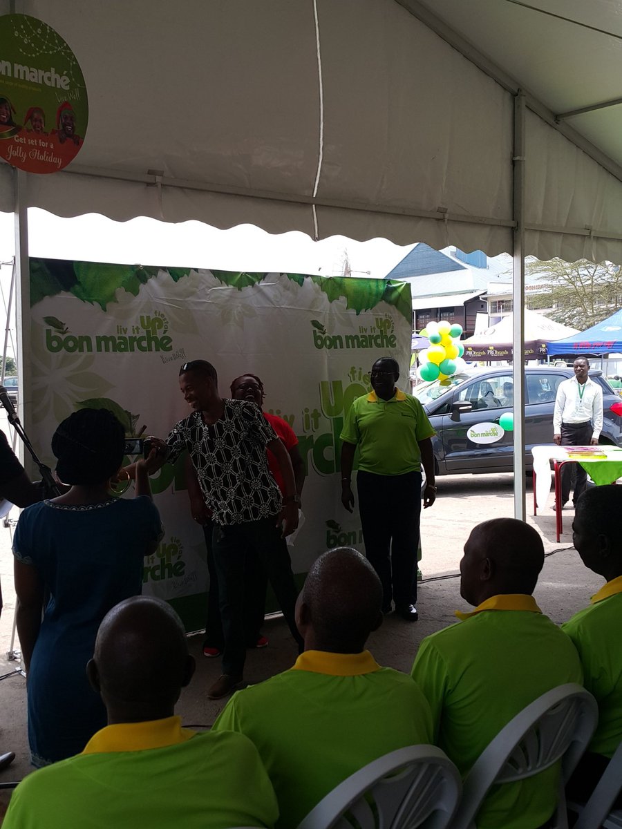 BonMarcheZim's tweet photo. Norman Mawire shopped at Borrowdale Brooke Branch &amp; has won the Kariba Houseboat #LivItUpFiesta @263Chat @teekay239 https://t.co/zb0SjzaS1H