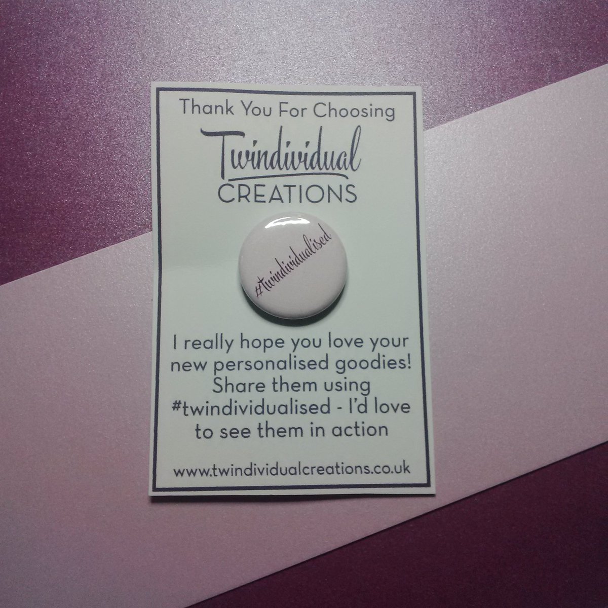 TwinCrafts's tweet image. Really loving my little #twindividualised button badges! @Pink_Bloggers @BizBritain