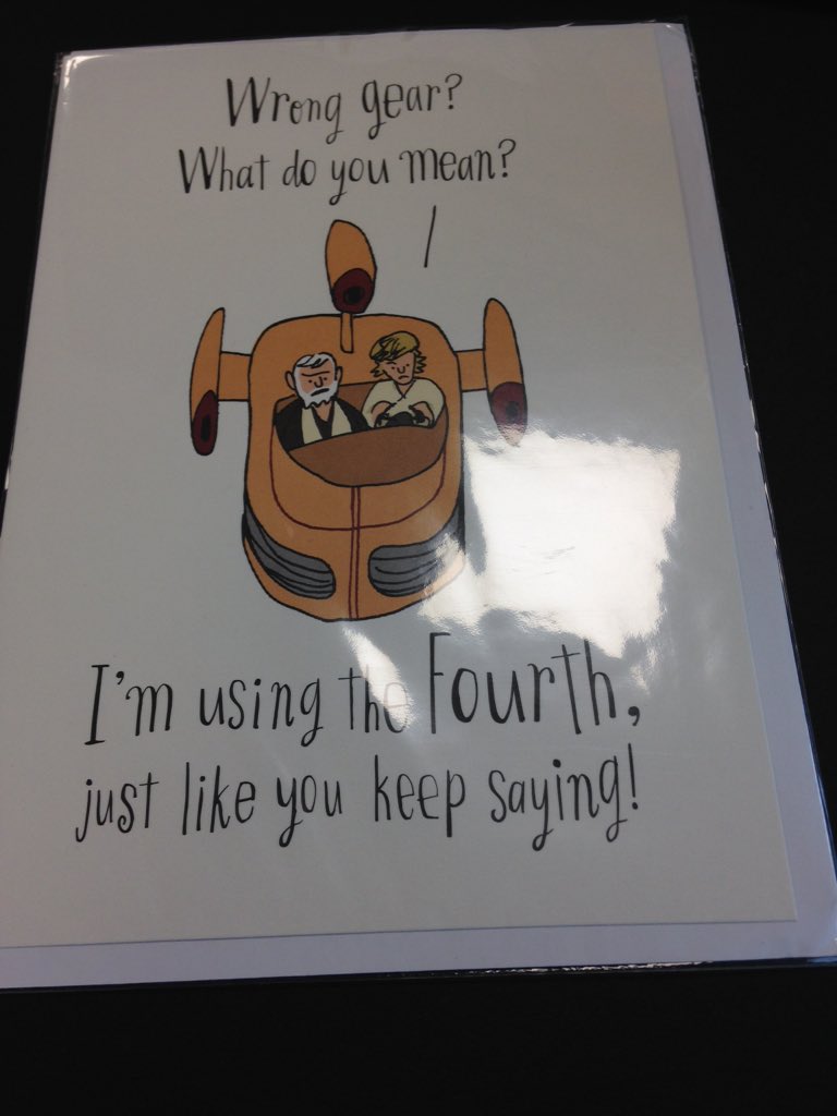 Sareyware's tweet photo. Got this birthday card for my cousin. Awesome. #usethefourth https://t.co/kMdUjuNybn