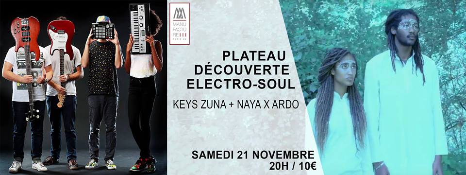 cyclonesmag's tweet photo. Ce samedi, soirée spéciale electro-soul à la @Manufacture111 !!! #KeysZuna #NayaXArdo.
https://t.co/gOM3QoP7su https://t.co/PsOX0VQonA