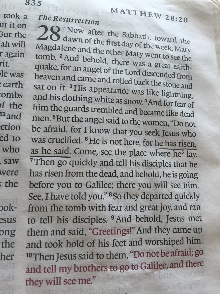 scotirwin's tweet photo. "he has risen, as he said" 
6 powerful words. If these words are true, it changes everything. Everything! #truth https://t.co/7UDARpFPRh