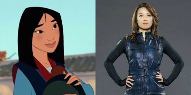 Happy birthday Ming-Na Wen!She was the speaking voice of Mulan and now plays Agent May on Agents of SHIELD. 