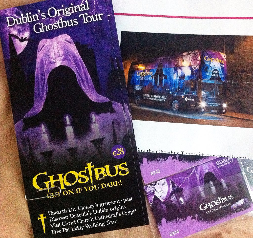 Emmaleene1's tweet photo. My prize for winning #DBF2015 Scary story comp arrived! Dublin Ghostbus Tour here I come. Thanks @DublinBookFest https://t.co/UAeujj1KDg