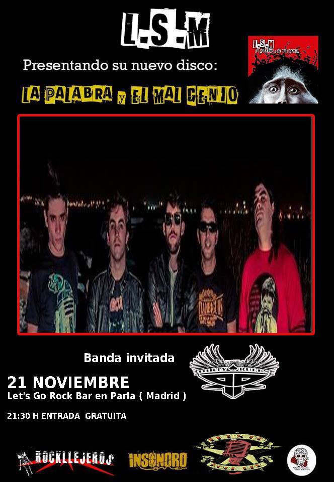 DirtyRulesBand's tweet photo. Recordad que mañana estaremos en la sala Lets Go de Parla a partir de las 21:30 junto a L.S.M ! https://t.co/T5HvABkdz6