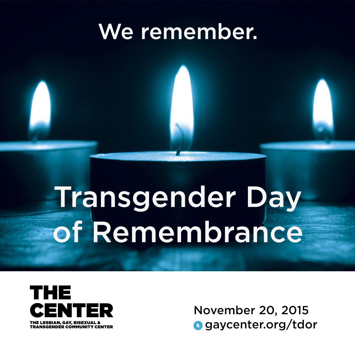 Today, and every day, we reflect on the lives of those we have lost to oppression, stigma and violence. #TDOR