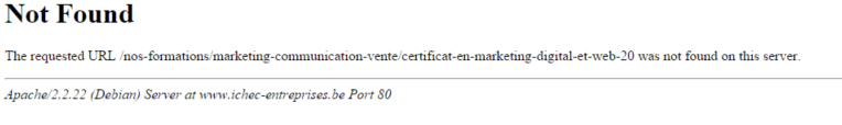 GuillaumeSegers's tweet photo. What you get while surfing to a university's page offering a 'Digital Marketing &amp; Web 2.0' - programme ... #Ichec https://t.co/ivFq4ZfutS