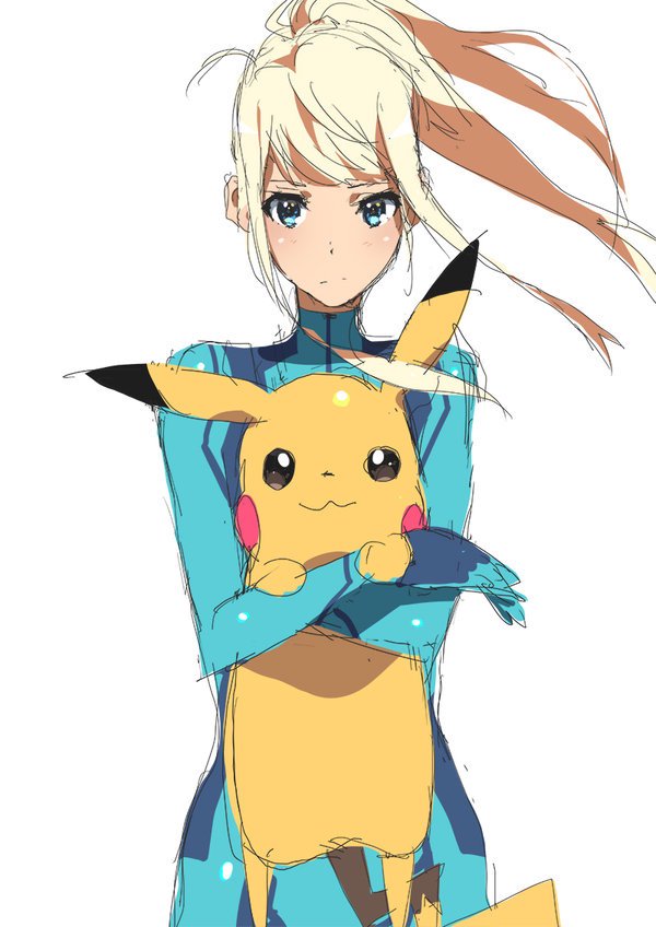 FreakEliteX's tweet photo. Qué mona está Samus con Pikachu *^* https://t.co/bar6tqiyjK