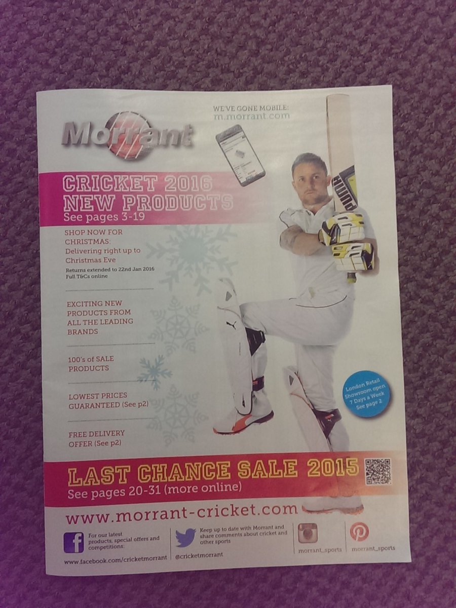 MorrantSports's tweet photo. Arriving soon on your doorstep and inside @AllOutCricket and @TheCricketerMag #MORRANT #CRICKET2016 #XMASsorted https://t.co/tJWxlUNiRB