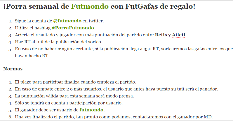 futmondo's tweet photo. ¡Vuelve la liga y vuelve la #PorraFutmondo con #Futgafas aseguradas si la publicación llega a 350 RT! https://t.co/d9QtRRf1P6