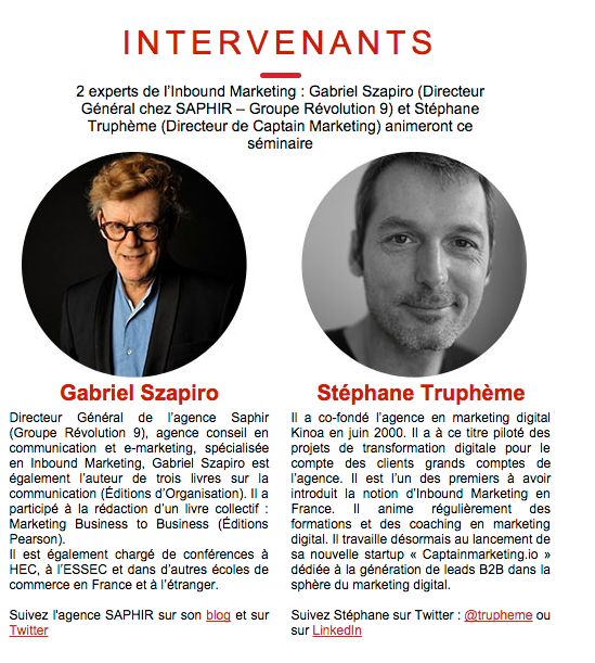 AgenceSAPHIR's tweet photo. Participez au séminaire : De l'#InboundMarketing aux #Personas le 08 décembre. + d'infos : https://t.co/3gBZeHQeLx https://t.co/44MjyYQQpg