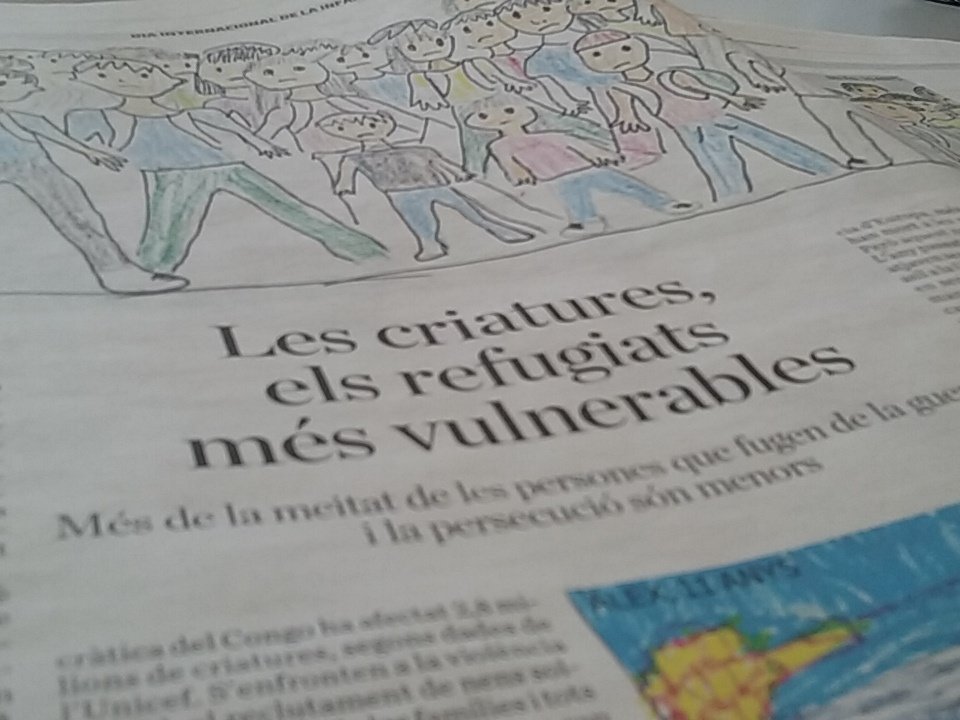 cooperaciocat's tweet photo. En motiu del Dia Universal de la Infància avui el @diariARA està il.lustrat per nenes i nens #ChildrensDay 😊☺ https://t.co/DPbrGGWThD