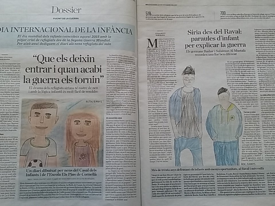 cooperaciocat's tweet photo. En motiu del Dia Universal de la Infància avui el @diariARA està il.lustrat per nenes i nens #ChildrensDay 😊☺ https://t.co/DPbrGGWThD
