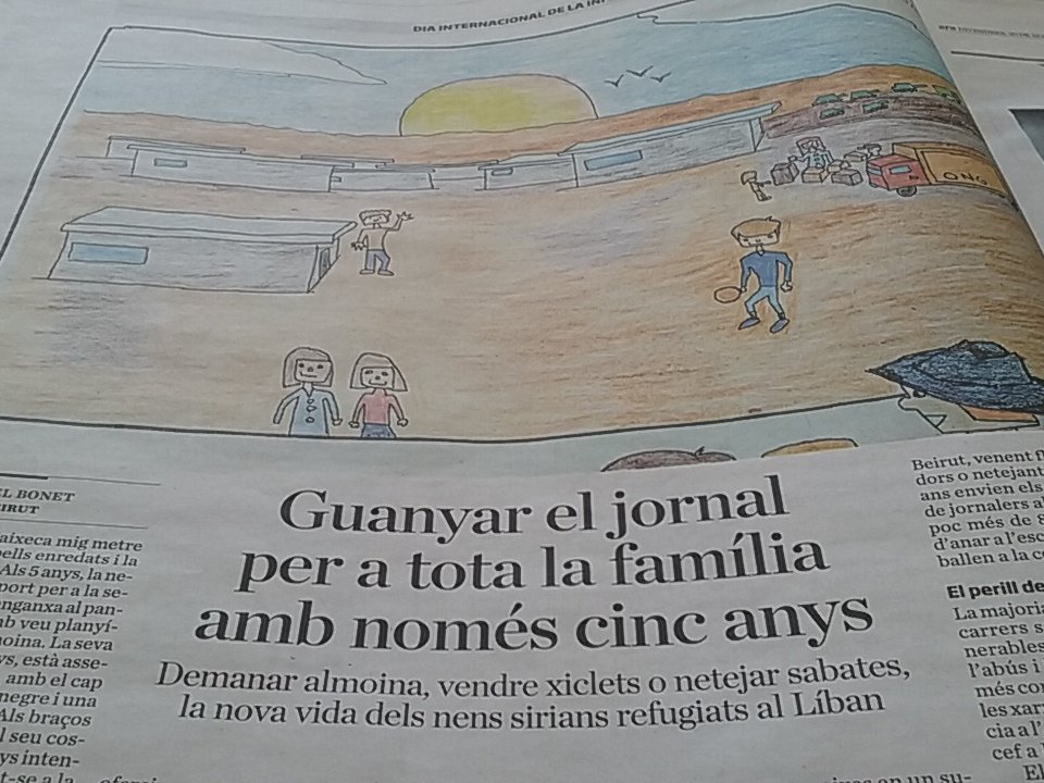 cooperaciocat's tweet photo. En motiu del Dia Universal de la Infància avui el @diariARA està il.lustrat per nenes i nens #ChildrensDay 😊☺ https://t.co/DPbrGGWThD