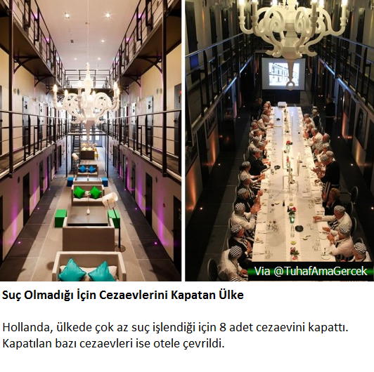TuhafAmaGercek's tweet photo. Suç Olmadığı İçin Cezaevlerini Kapatan Ülke https://t.co/tB41D4GqAr