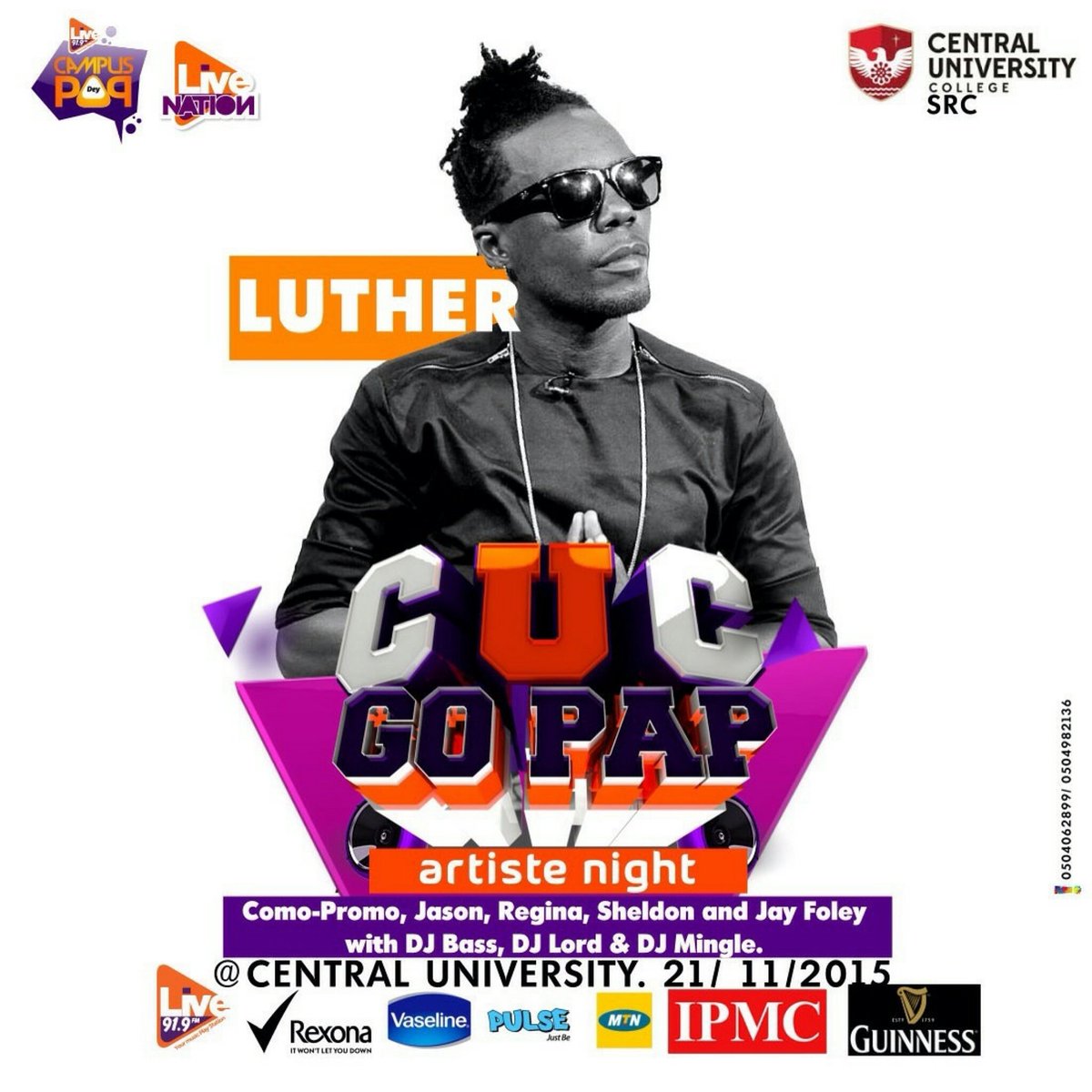 Jokleff's tweet photo. #cucsrcweek15 #cucgopap gotta be there! @dj_oxy1 @jahzmynn @cnl @cucnewslive @IKON_MASSIVE @KobbyJones2 @iamlyrikl https://t.co/ePnYXTPVnQ