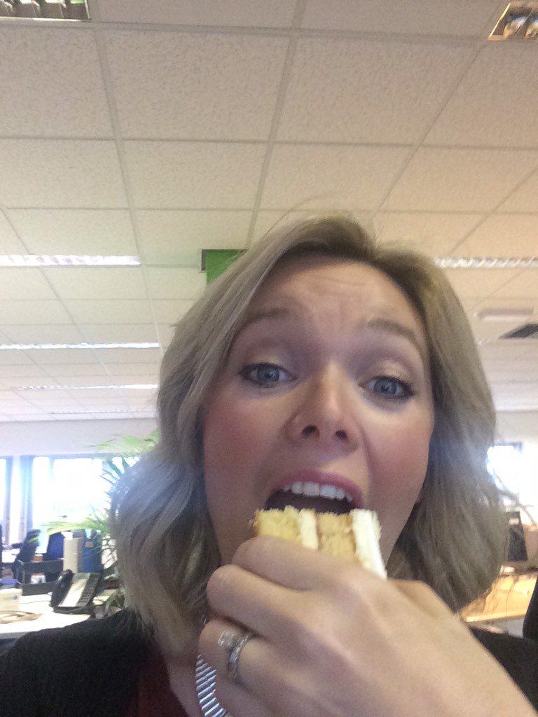 unit4nattarmey's tweet photo. Eating the unit4 cake in the harrogate office! Only a small mouthful 😉 #WinWithUnit4 https://t.co/vE6DMz6ka5