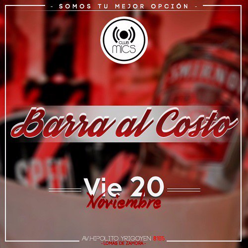 FloorFronte's tweet photo. BARRAS AL COSTO ESTE VIERNES EN CLUB MICS. 

VENI A FESTEJAR TU CUMPLE

+info 1139342889 FLOR FRONTE https://t.co/1n5SV1MoFl