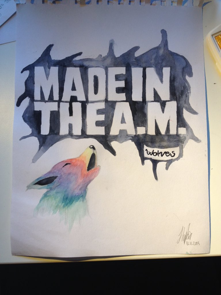 SoleyTiny's tweet photo. #1DUltimateArt I made this the Night #MadeinthAM was released, because I loved wolves so much ☺️🌸 https://t.co/KRI0ViuYZQ