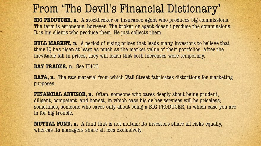 jolshan's tweet photo. The great @jasonzweigwsj's 20 words to save you from getting screwed by Wall Street:   https://t.co/FsMRmc70GJ https://t.co/ydLZHoZAgQ