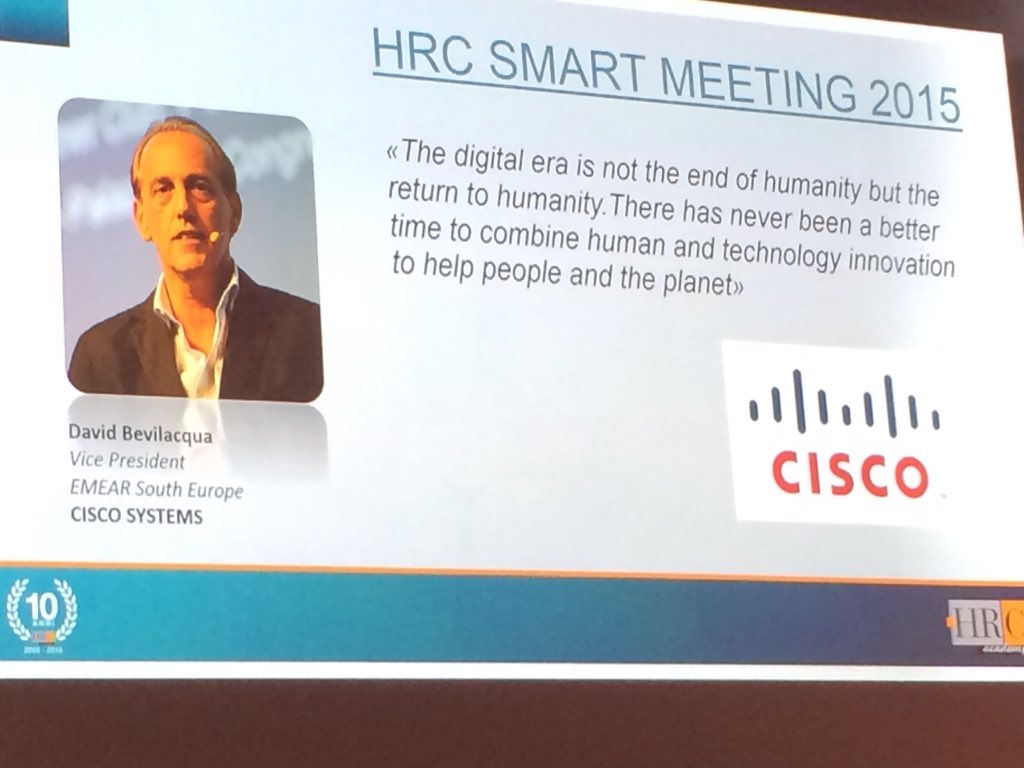 NancyIannace's tweet photo. David Bevilacqua e l'impegno CSR @CiscoItalia #HRCMeeting2015 @VodafoneIT https://t.co/ZucFPvoYBP