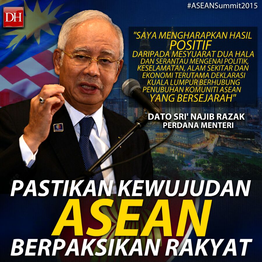 Mazlan8978's tweet photo. Pastikan kewujudan ASEAN berpaksikan rakyat @NajibRazak https://t.co/wxDG33L4XC #ASEAN2015 @cprao74 @Zainudin1S @hhbjutawan #Jauharku
