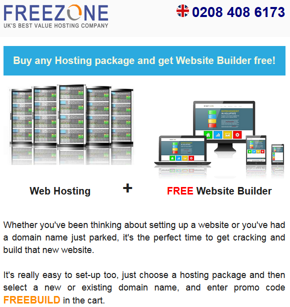 FreezoneUK's tweet photo. ICYMI: Check out this fantastic offer! Buy web hosting and get site builder for FREE! https://t.co/7ANKJ8WRjF https://t.co/rdB3bXWJ4v