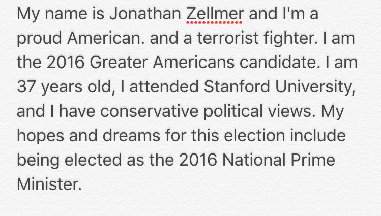 greateramerican's tweet photo. updated candidates bio! #heisthegreateramerican https://t.co/BdkYxnIrT4