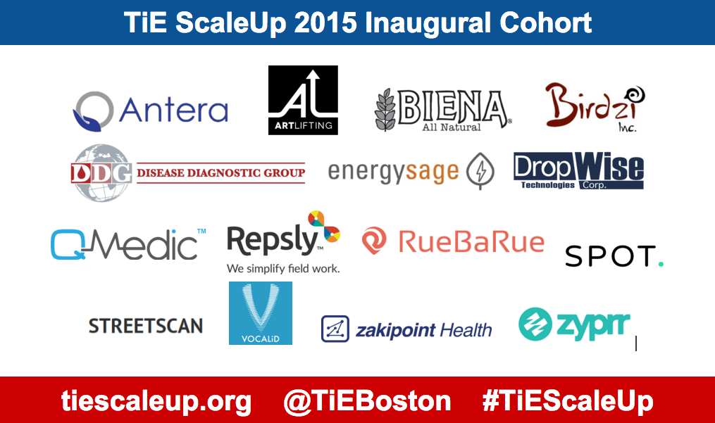 tieboston's tweet photo. Congrats to our 2015 #TiEscaleUp companies! @ArtLifting @VOCALIDinc @zakipointhealth +10 companies tagged below https://t.co/t5KwYqn4yM