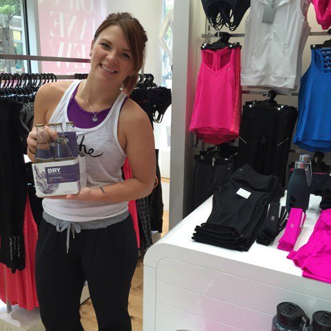 DRYSoda's tweet photo. How well does Lavender DRY pair with @LornaJaneActive in #Dallas?! Thanks for letting us drop by. #DRYDrop https://t.co/ZaocnM8Rpn