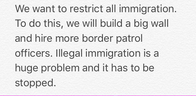 greateramerican's tweet photo. Daily platform topic: Immigration https://t.co/rfHbz4Rfb0