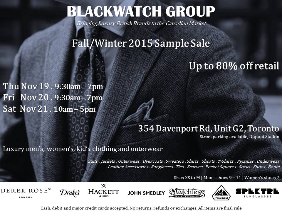 lilmsfrugalTO's tweet image. A few sample sales left to go, this week is wp.me/pt5Hc-2nu #earlyprezzie #samplesaleto #menswear #dtownTO