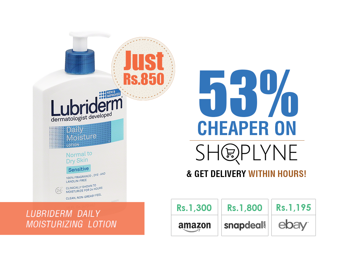 ShopLyneSocial's tweet photo. Only Rs. 850 for this Lubriderm moisturizer. You won't get it cheaper anywhere else! #ShopLyne #getsmartbuylocal https://t.co/Q6oAe2a4gX
