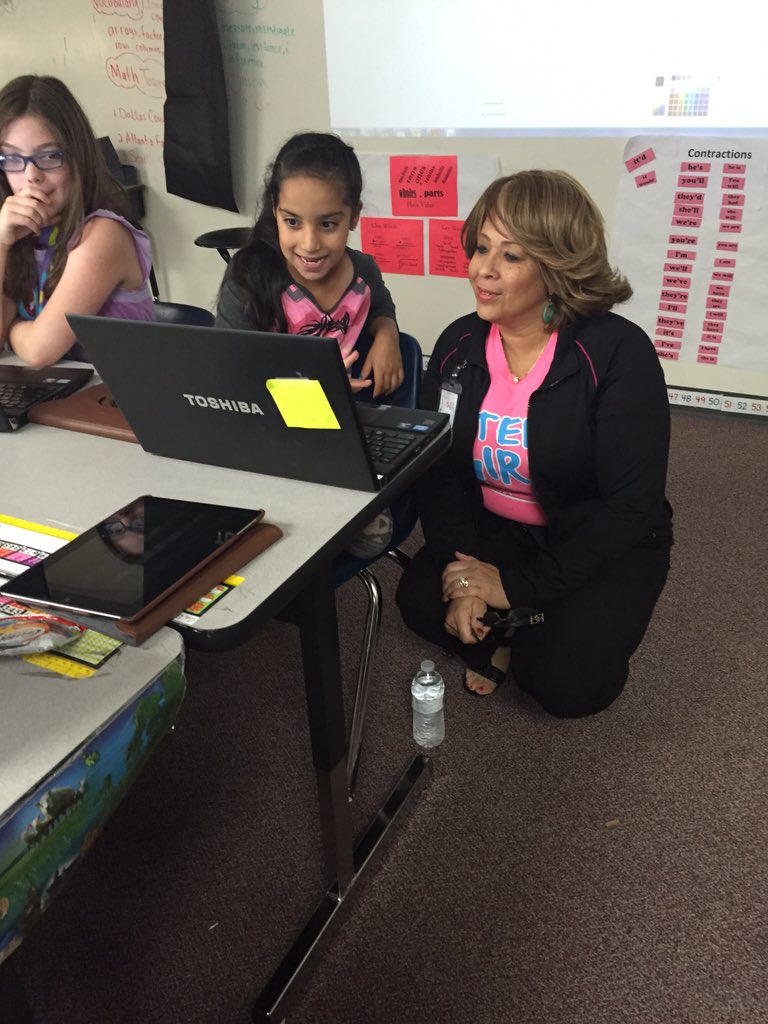 Memorial_Third's tweet photo. Coding presentation by Alcatel-Lucent for the STEM girls  #scratch #coding #STEM https://t.co/FA5Uq2FGu4