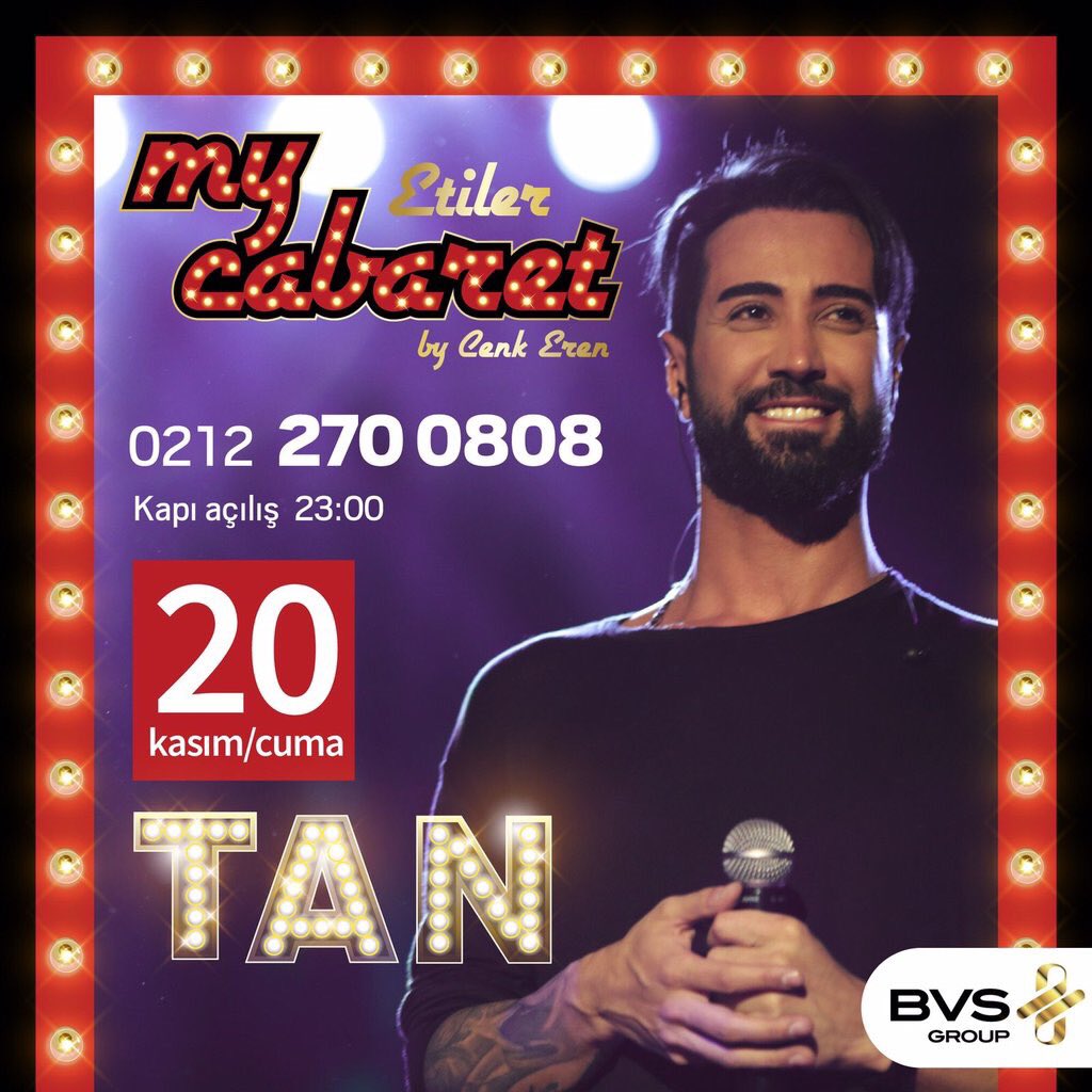 Saatler kaldı !! <a href="/TanTasci/">Tan Taşçı</a> 'nın Etiler #mycabaret sahnesi bu gece.